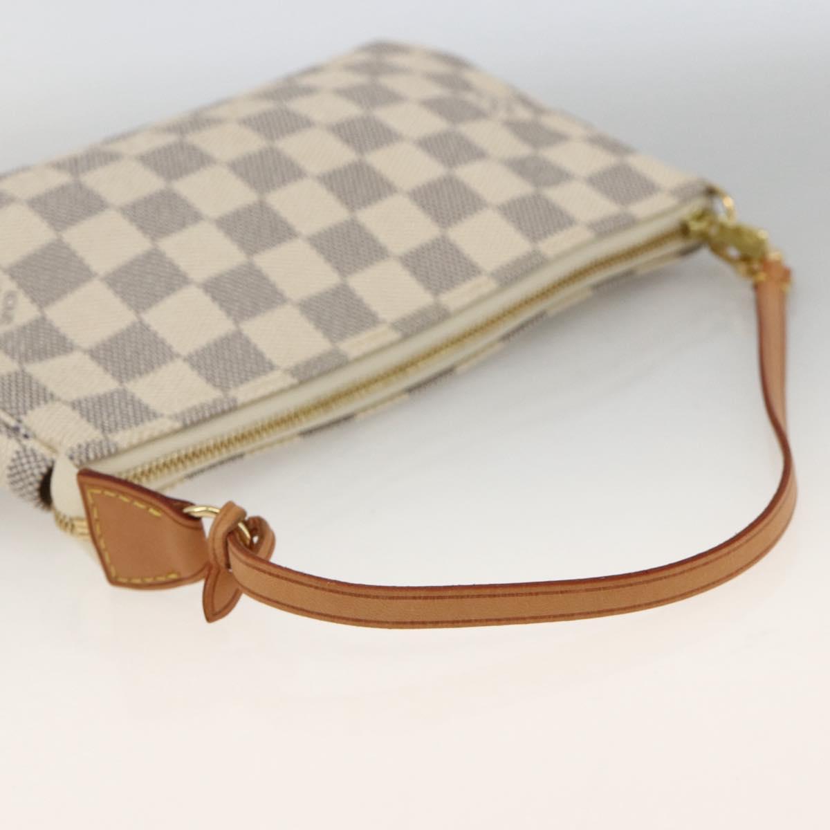 LOUIS VUITTON Damier Azur Pochette Accessoires Pouch N41207 LV Auth ki6607V