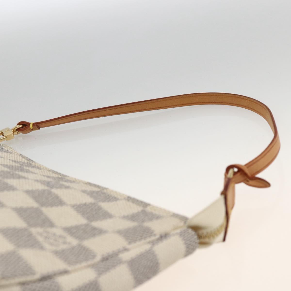 LOUIS VUITTON Damier Azur Pochette Accessoires Pouch N41207 LV Auth ki6607V