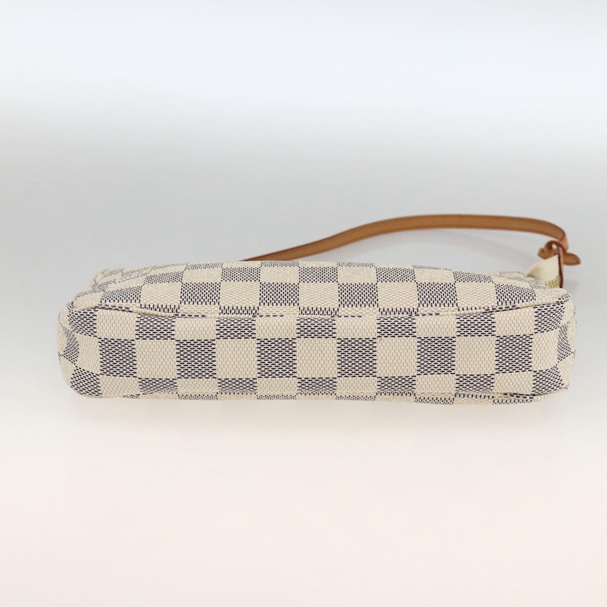 LOUIS VUITTON Damier Azur Pochette Accessoires Pouch N41207 LV Auth ki6607V