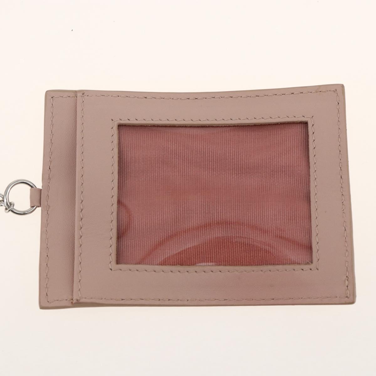 PRADA Long Wallet Safiano leather Pink Silver Auth ki6614