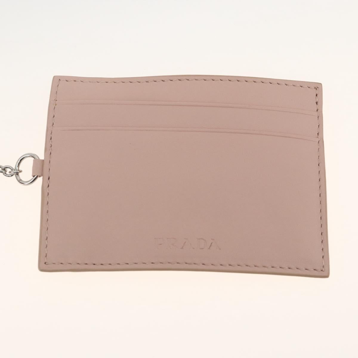 PRADA Long Wallet Safiano leather Pink Silver Auth ki6614