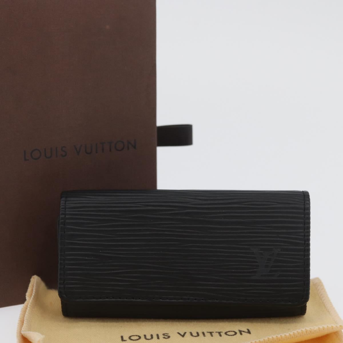 LOUIS VUITTON Epi Multicles 4 Key Case Black M63822 LV Auth ki6617