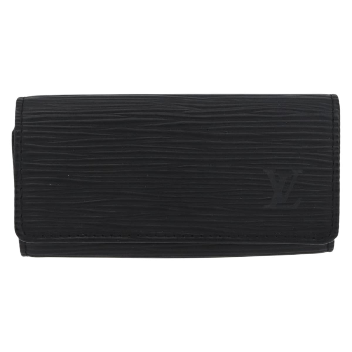 LOUIS VUITTON Epi Multicles 4 Key Case Black M63822 LV Auth ki6617