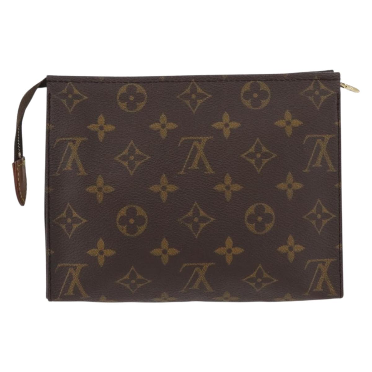 LOUIS VUITTON Monogram Poche Toilette 19 Pouch M47544 LV Auth ki6623