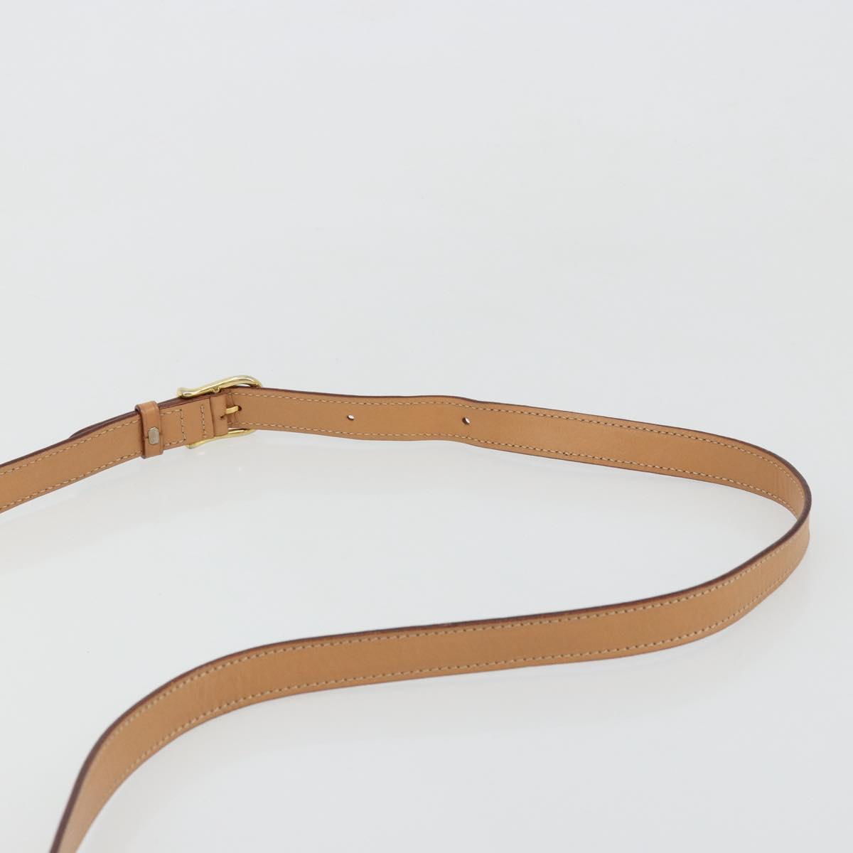 CELINE Macadam Canvas Shoulder Bag PVC Leather Brown Gold Auth ki6633A