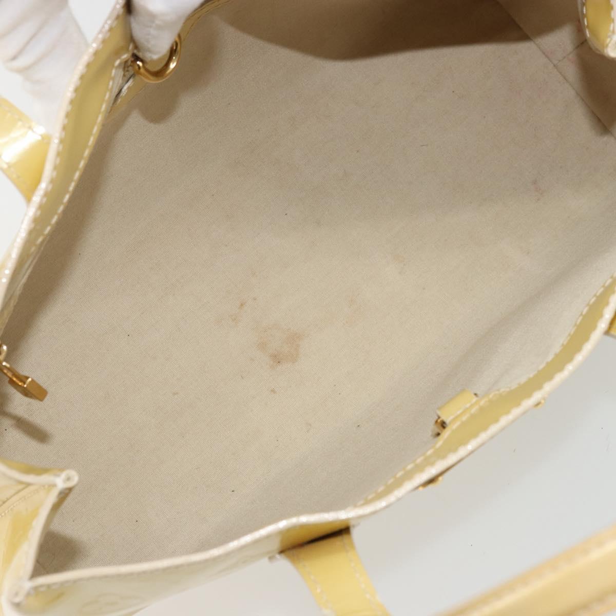 LOUIS VUITTON Monogram Vernis Reade PM Hand Bag Perle M91336 LV Auth ki6635