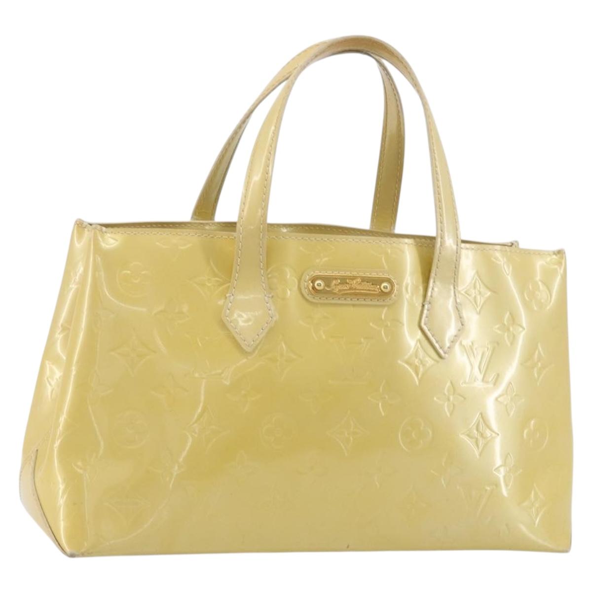 LOUIS VUITTON Monogram Vernis Reade PM Hand Bag Perle M91336 LV Auth ki6635