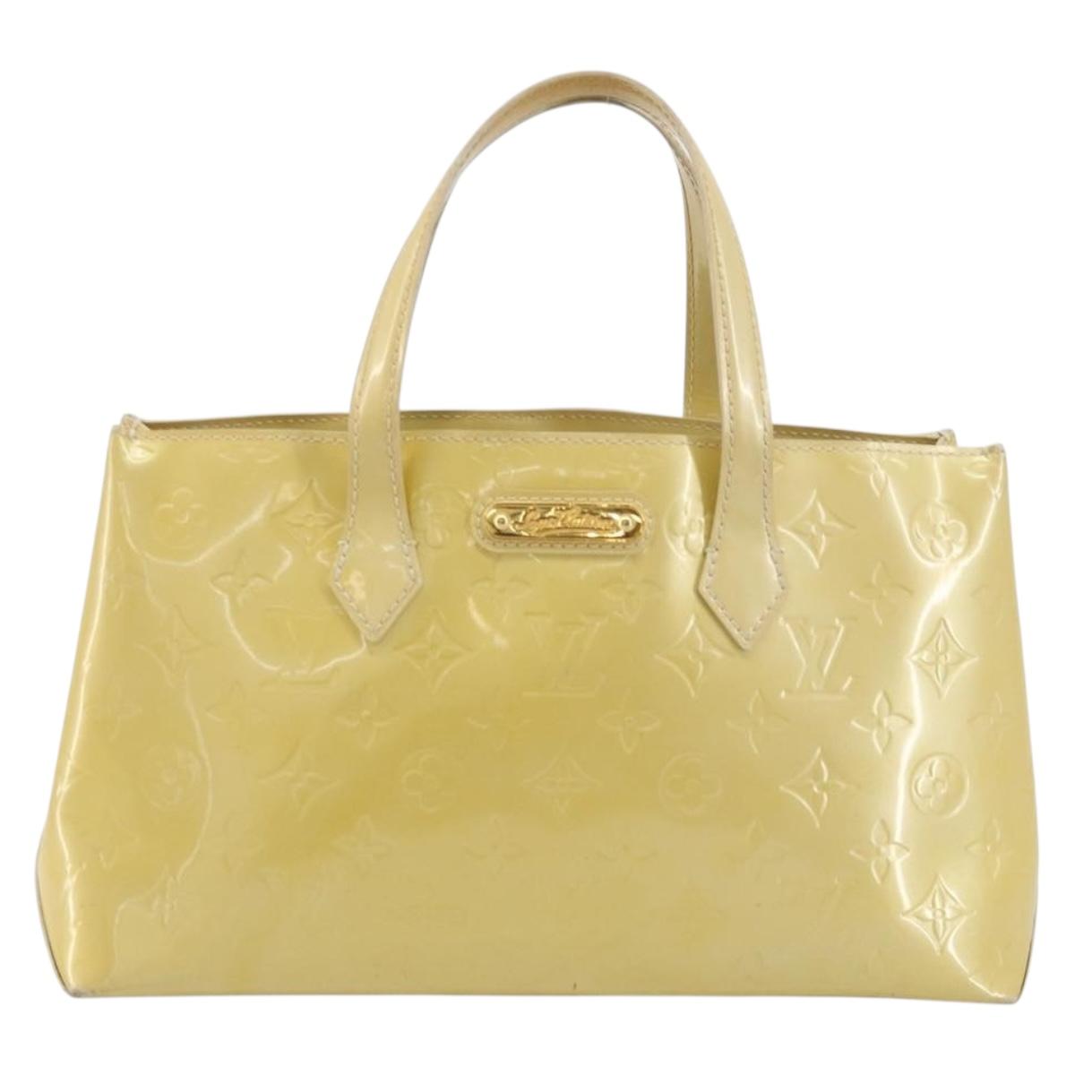 LOUIS VUITTON Monogram Vernis Reade PM Hand Bag Perle M91336 LV Auth ki6635