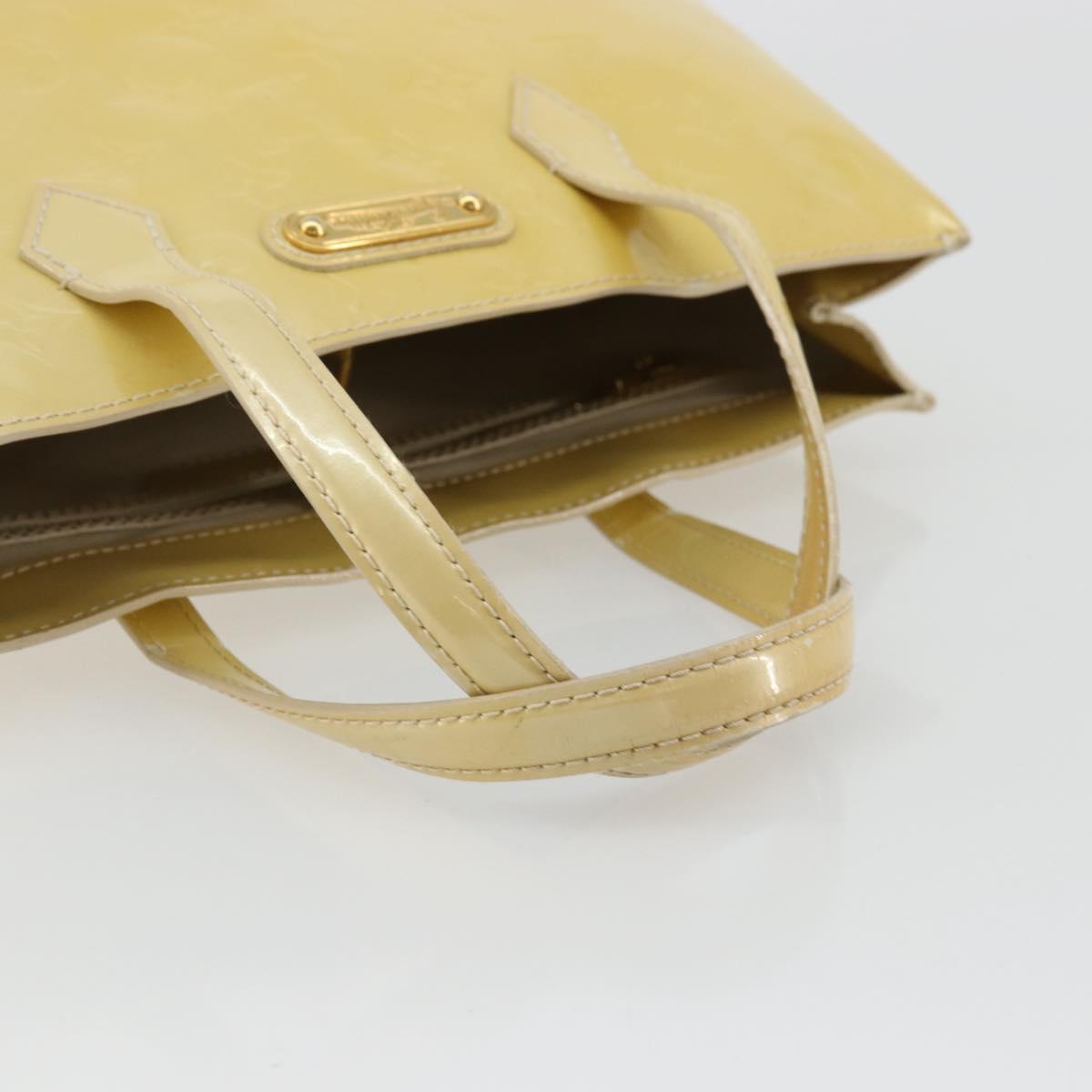 LOUIS VUITTON Monogram Vernis Reade PM Hand Bag Perle M91336 LV Auth ki6635