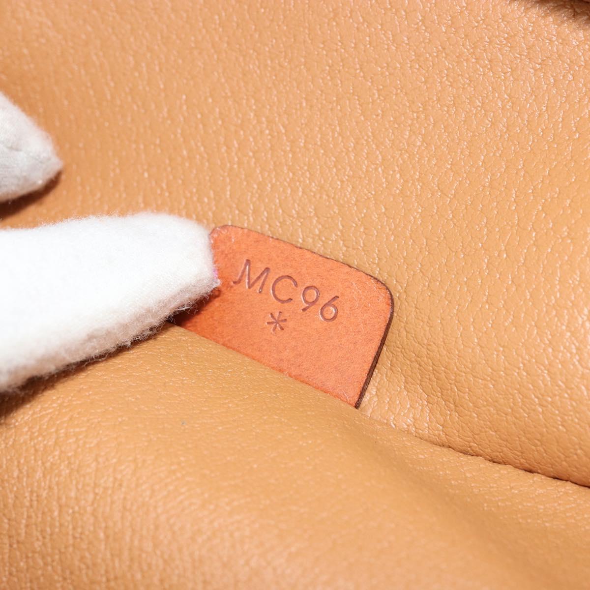 CELINE Macadam Canvas Vanity Hand Bag PVC Leather Brown Gold Auth ki6647