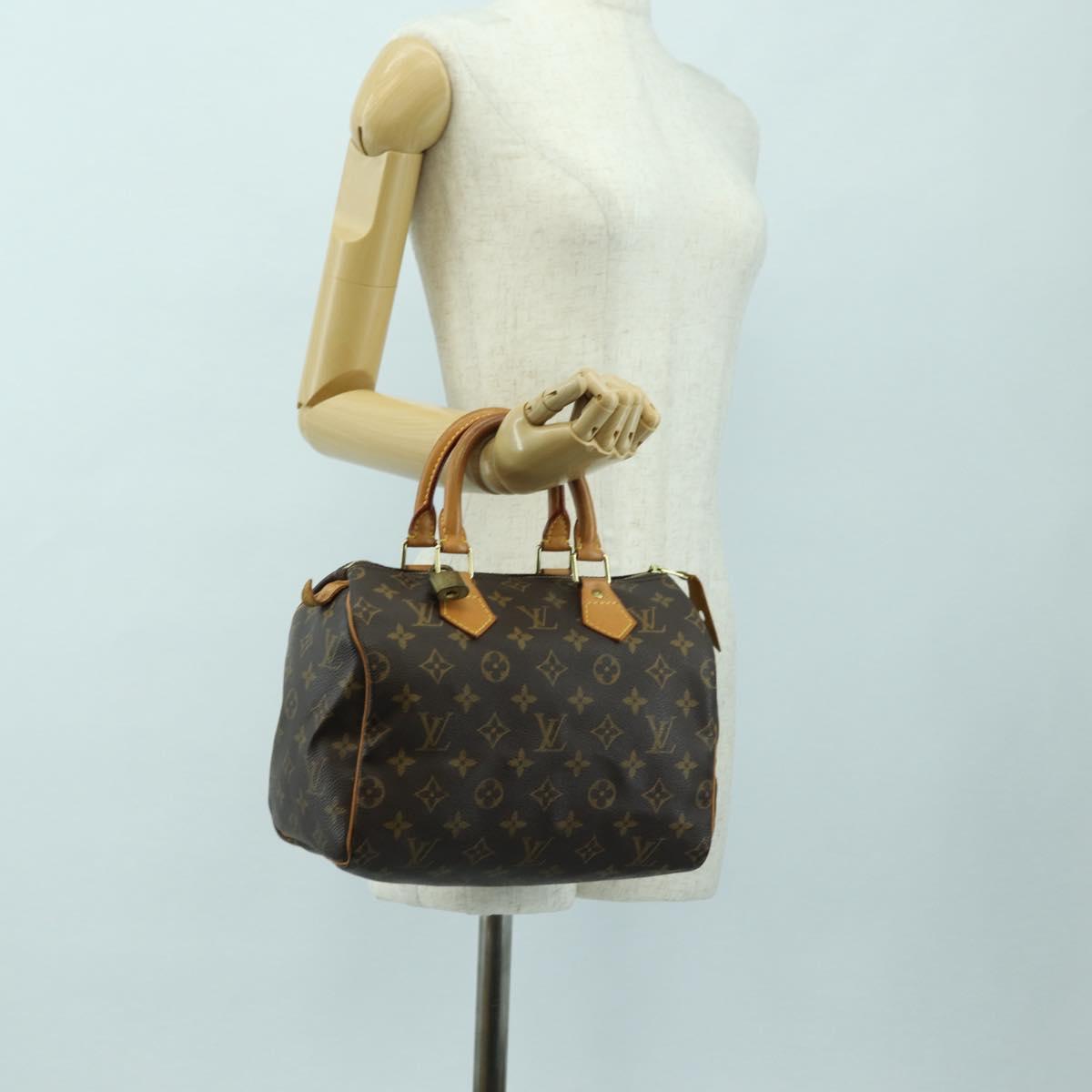 LOUIS VUITTON Monogram Speedy 25 Hand Bag M41528 LV Auth ki6648V