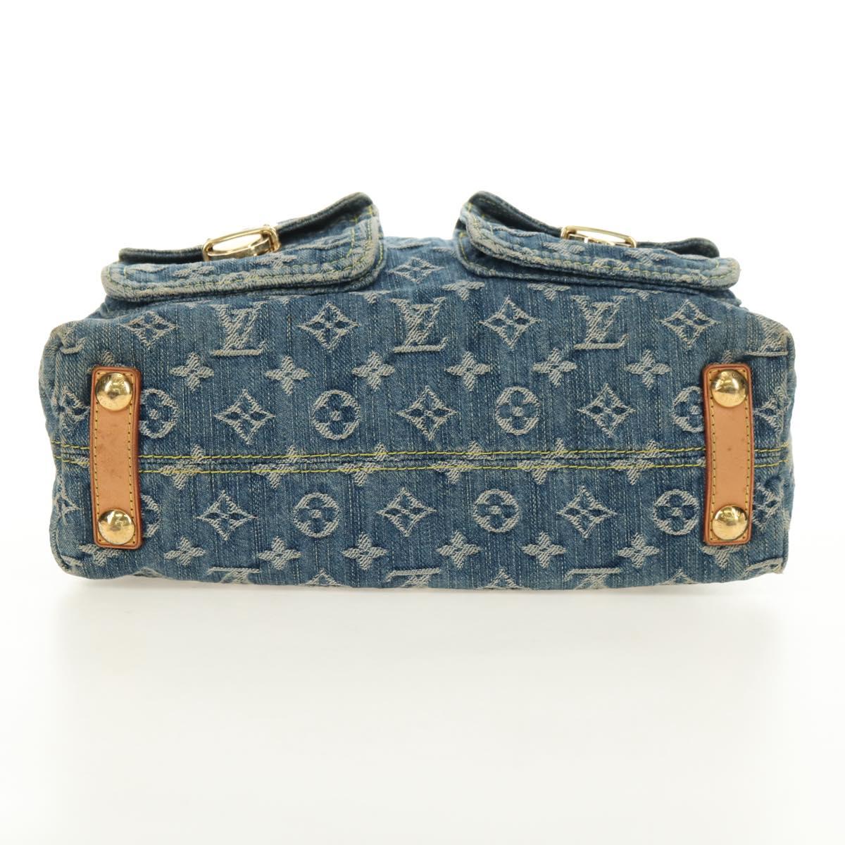 LOUIS VUITTON Monogram Denim Buggy PM Shoulder Bag Blue M95049 LV Auth ki6653V