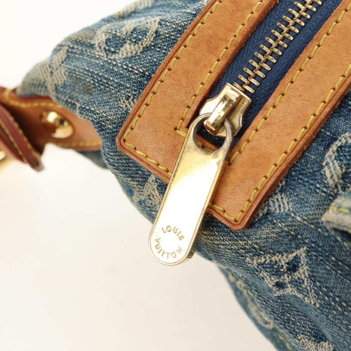 LOUIS VUITTON Monogram Denim Buggy PM Shoulder Bag Blue M95049 LV Auth ki6653V