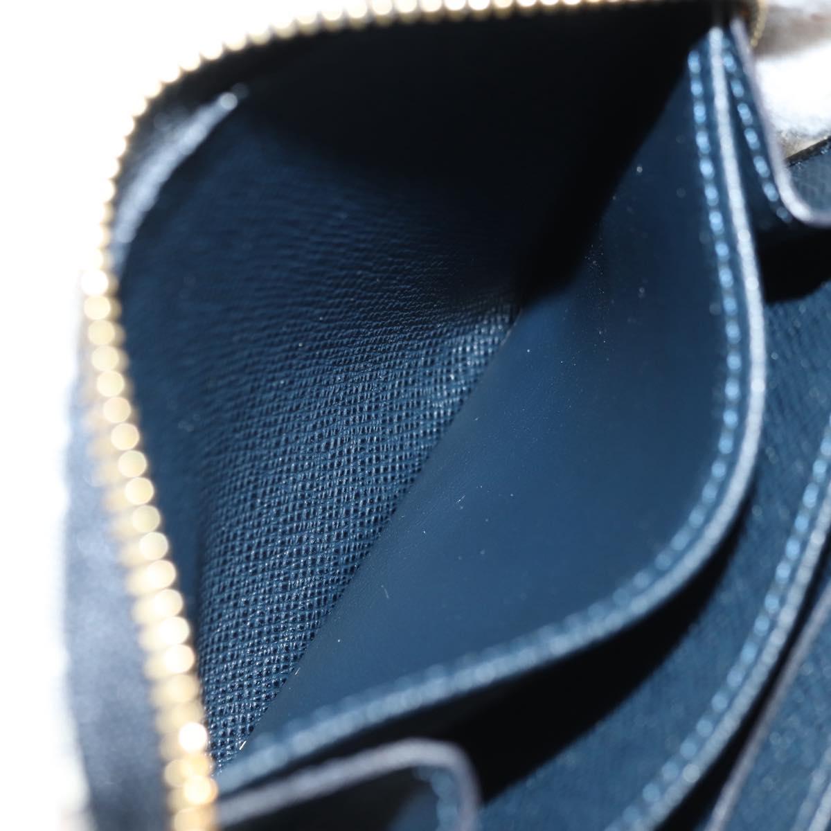 LOUIS VUITTON Monogram Idylle Zippy Coin Purse Navy M63004 LV Auth ki6662M
