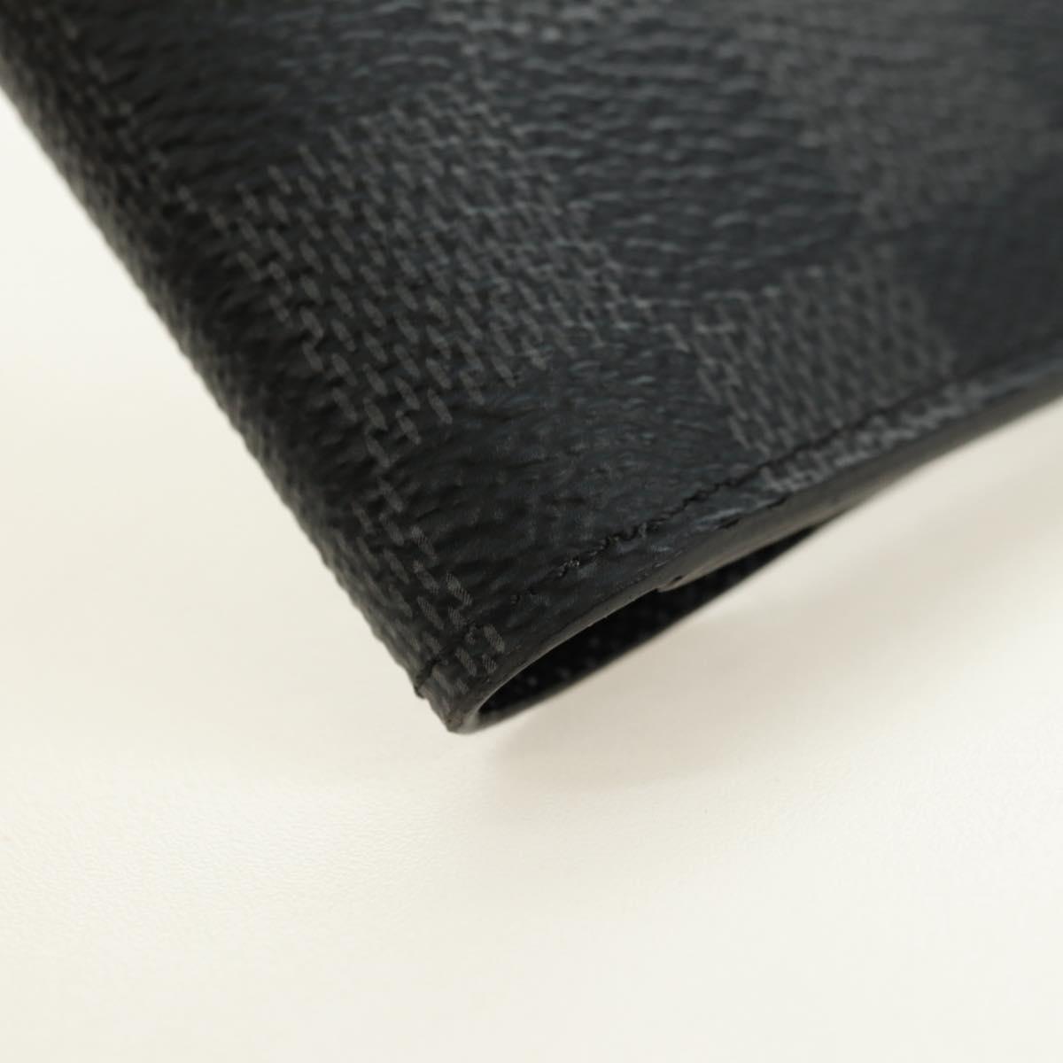 LOUIS VUITTON Damier Graphite Couverture Passport Case N64411 LV Auth ki6663M
