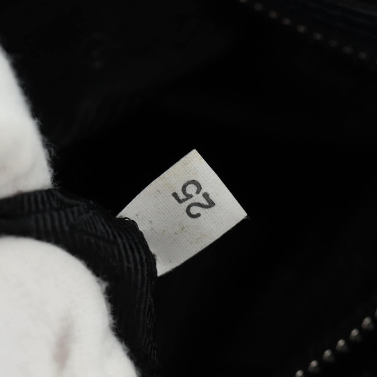 PRADA Shoulder Bag Leather Navy Silver Auth ki6667SAM