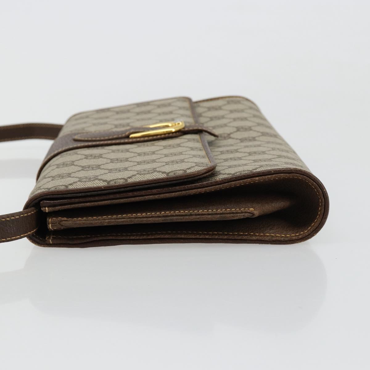 GUCCI GG Supreme Shoulder Bag PVC Beige Gold 904 02 050 Auth ki6668