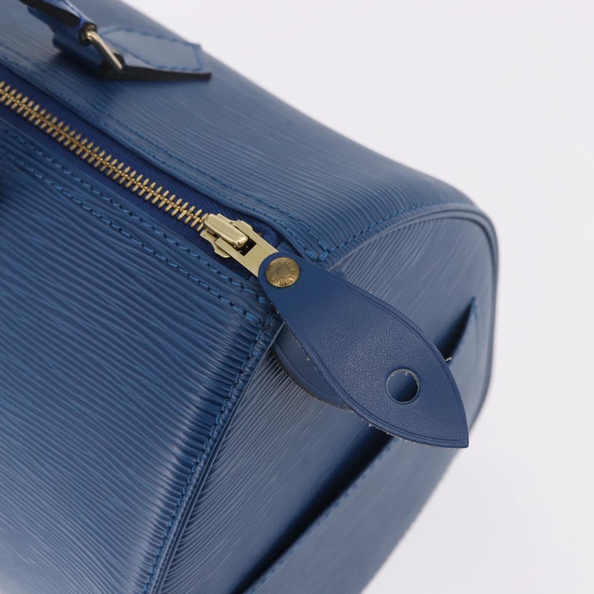 LOUIS VUITTON Epi Speedy 30 Hand Bag Toledo Blue M43005 LV Auth ki6670V