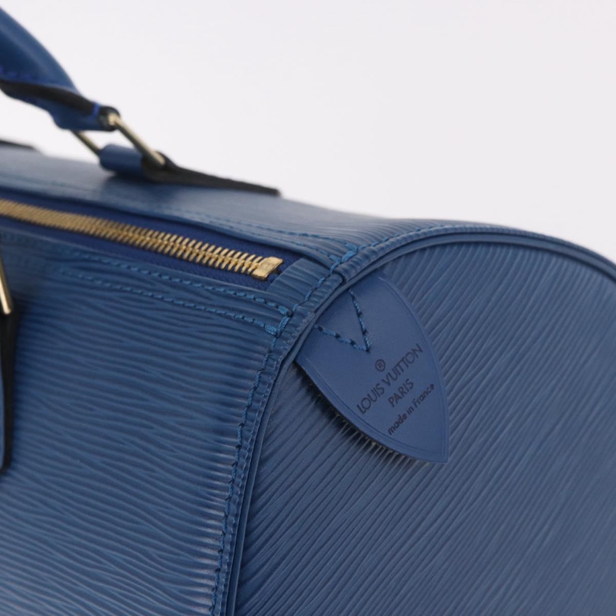 LOUIS VUITTON Epi Speedy 30 Hand Bag Toledo Blue M43005 LV Auth ki6670V