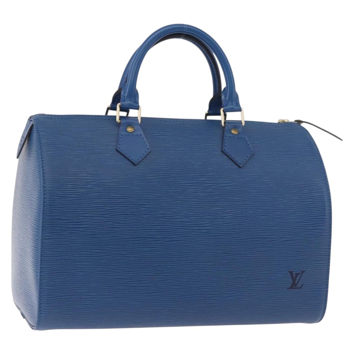 LOUIS VUITTON Epi Speedy 30 Hand Bag Toledo Blue M43005 LV Auth ki6670V