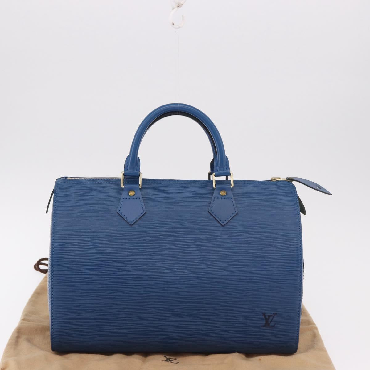 LOUIS VUITTON Epi Speedy 30 Hand Bag Toledo Blue M43005 LV Auth ki6670V