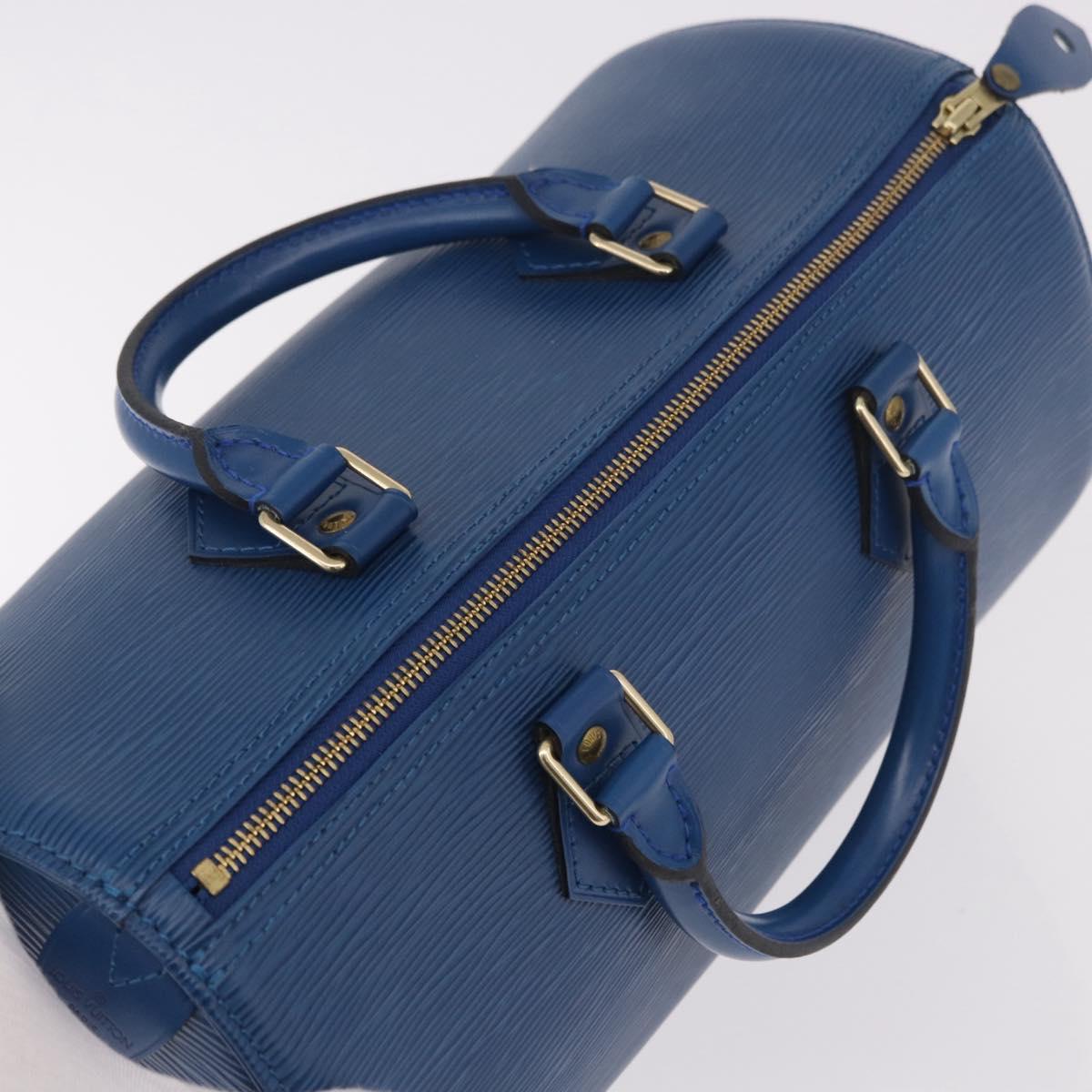 LOUIS VUITTON Epi Speedy 30 Hand Bag Toledo Blue M43005 LV Auth ki6670V