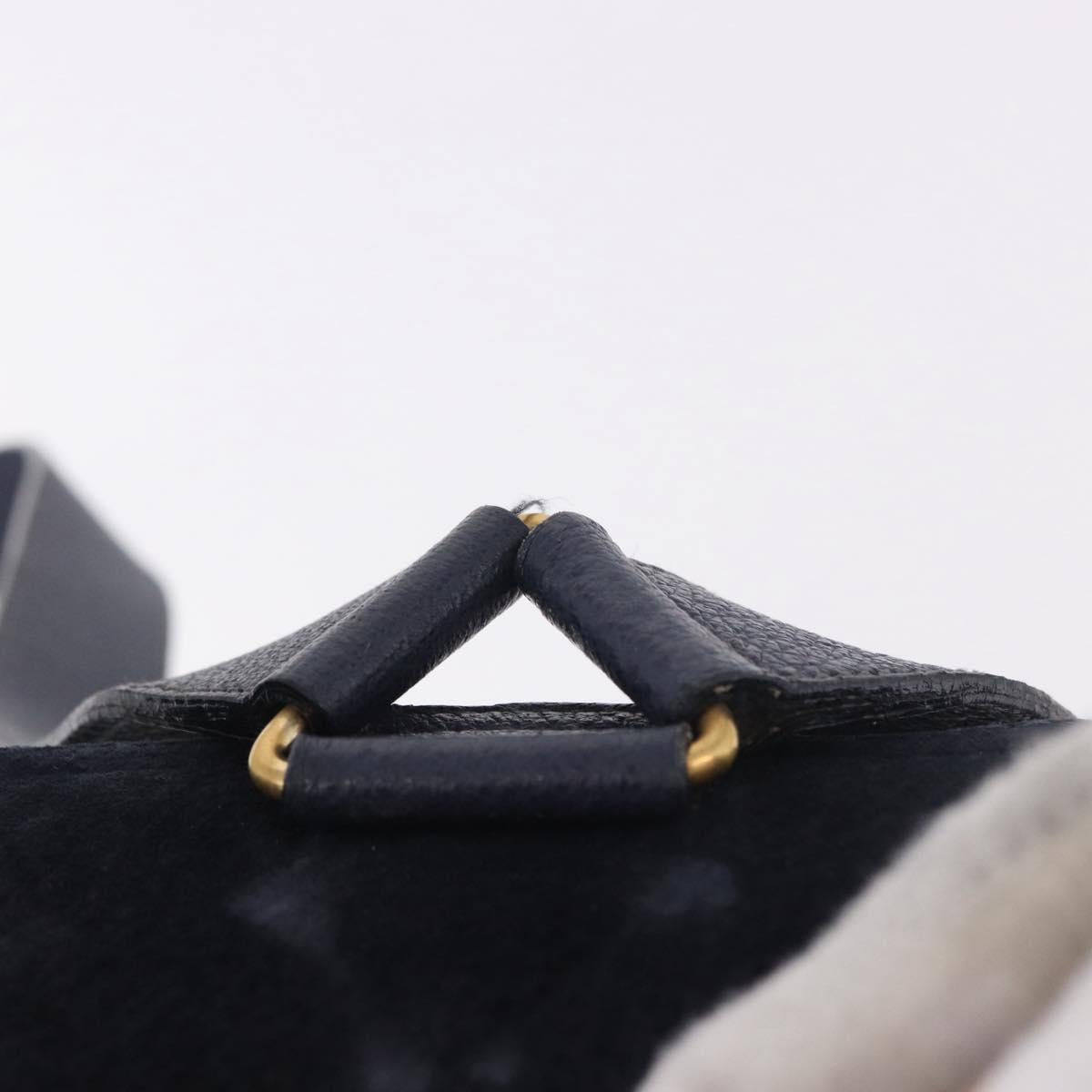 GUCCI Bamboo Backpack Suede Navy Gold 003 2058 0016 Auth ki6672A