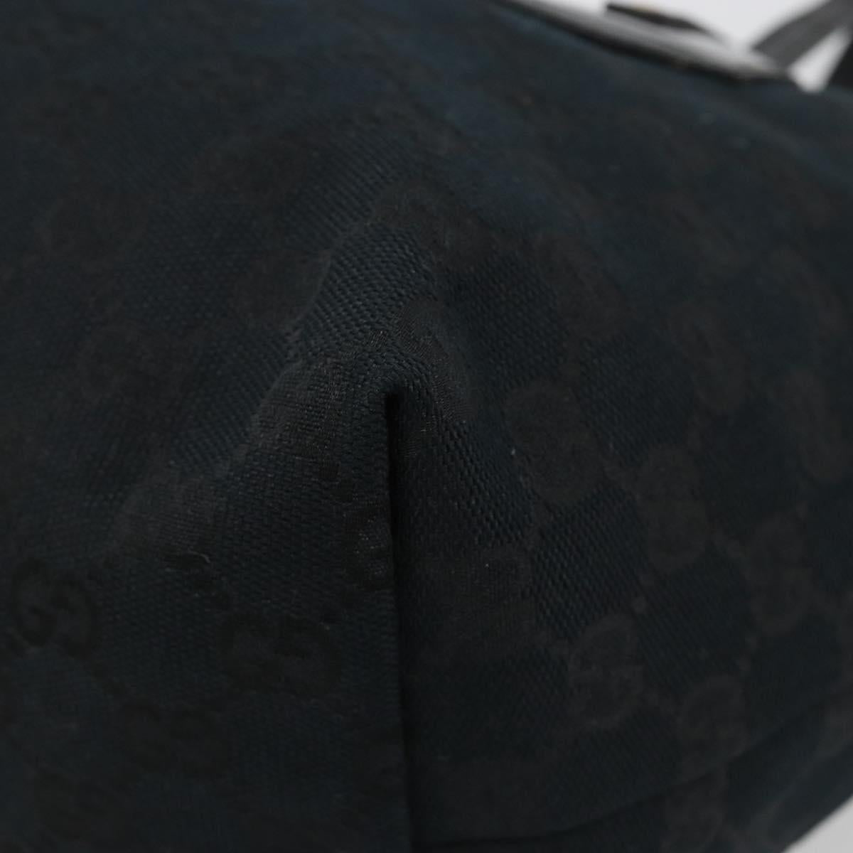 GUCCI GG Canvas Tote Bag Black Gold 211976 Auth ki6677A