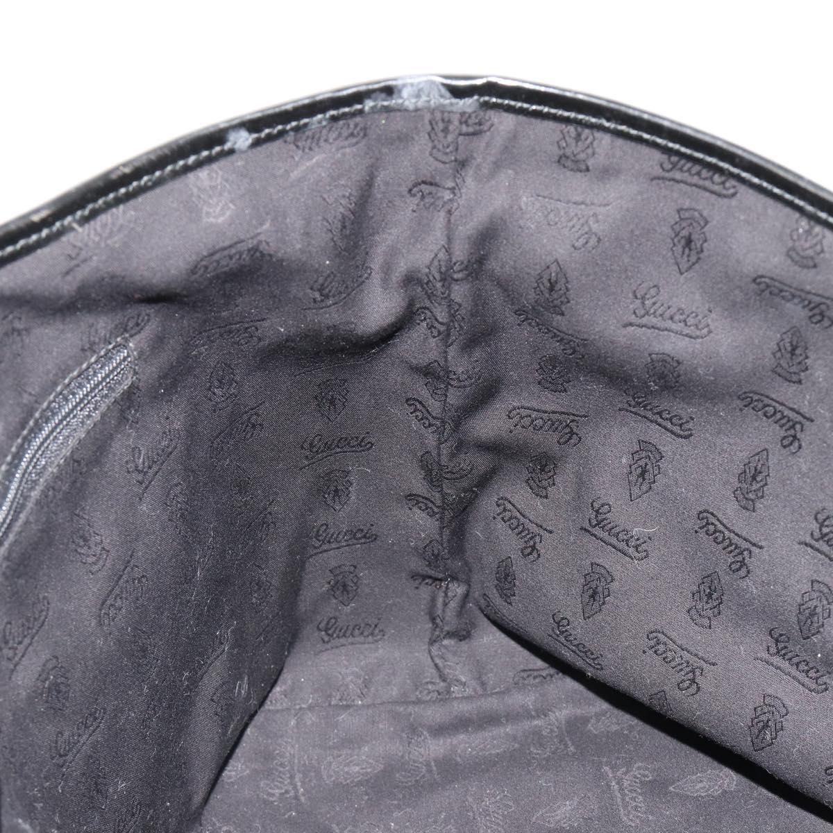 GUCCI GG Canvas Tote Bag Black Gold 211976 Auth ki6677A