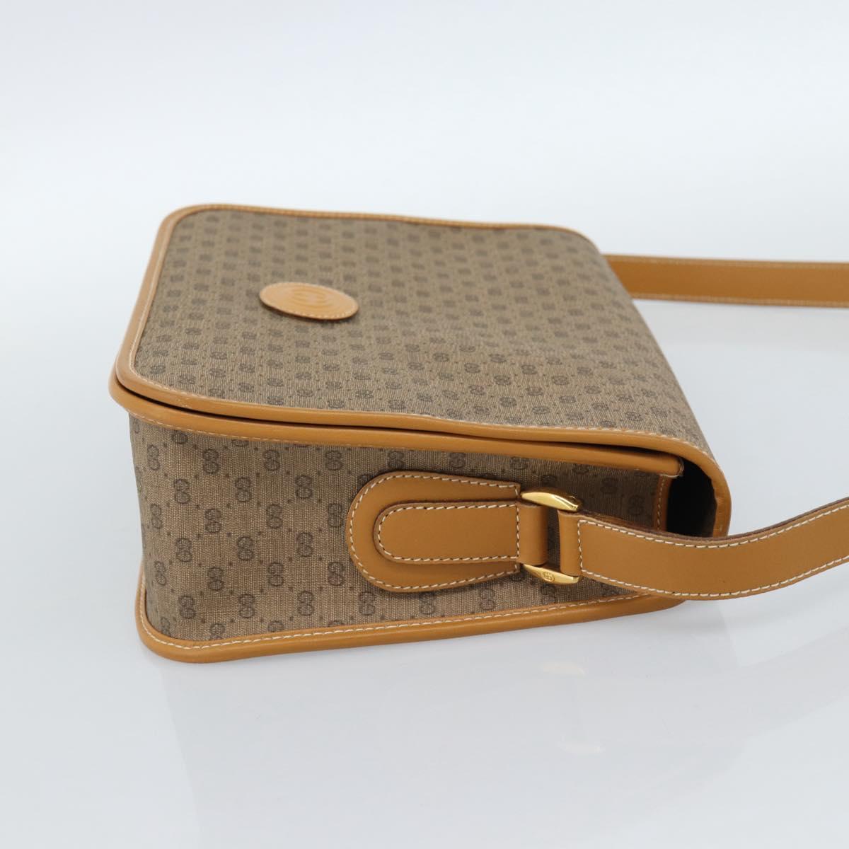 GUCCI Micro GG Supreme Shoulder Bag PVC Beige Gold 001 104 0915 Auth ki6679A