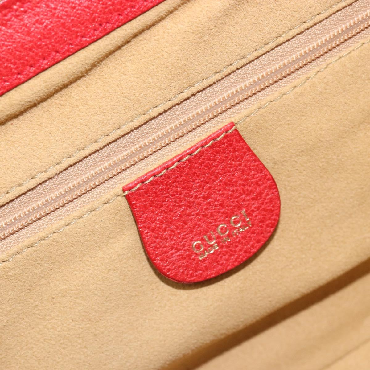 Miu Miu Matelasse Vanity Shoulder Bag Leather 2way Red Gold Auth ki6687A