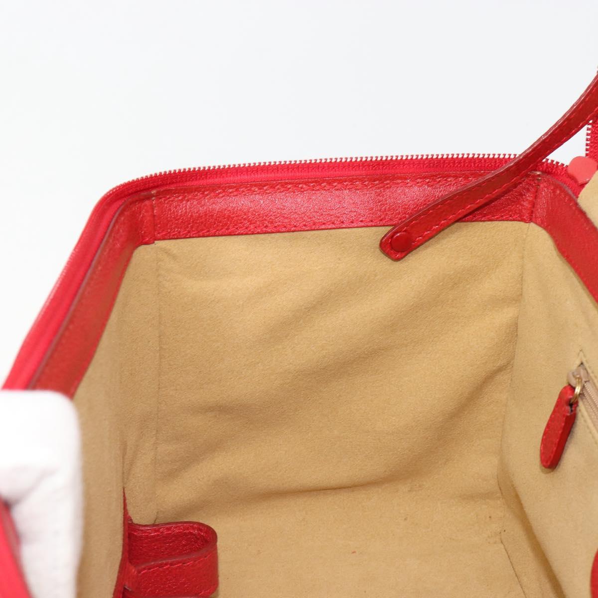 Miu Miu Matelasse Vanity Shoulder Bag Leather 2way Red Gold Auth ki6687A