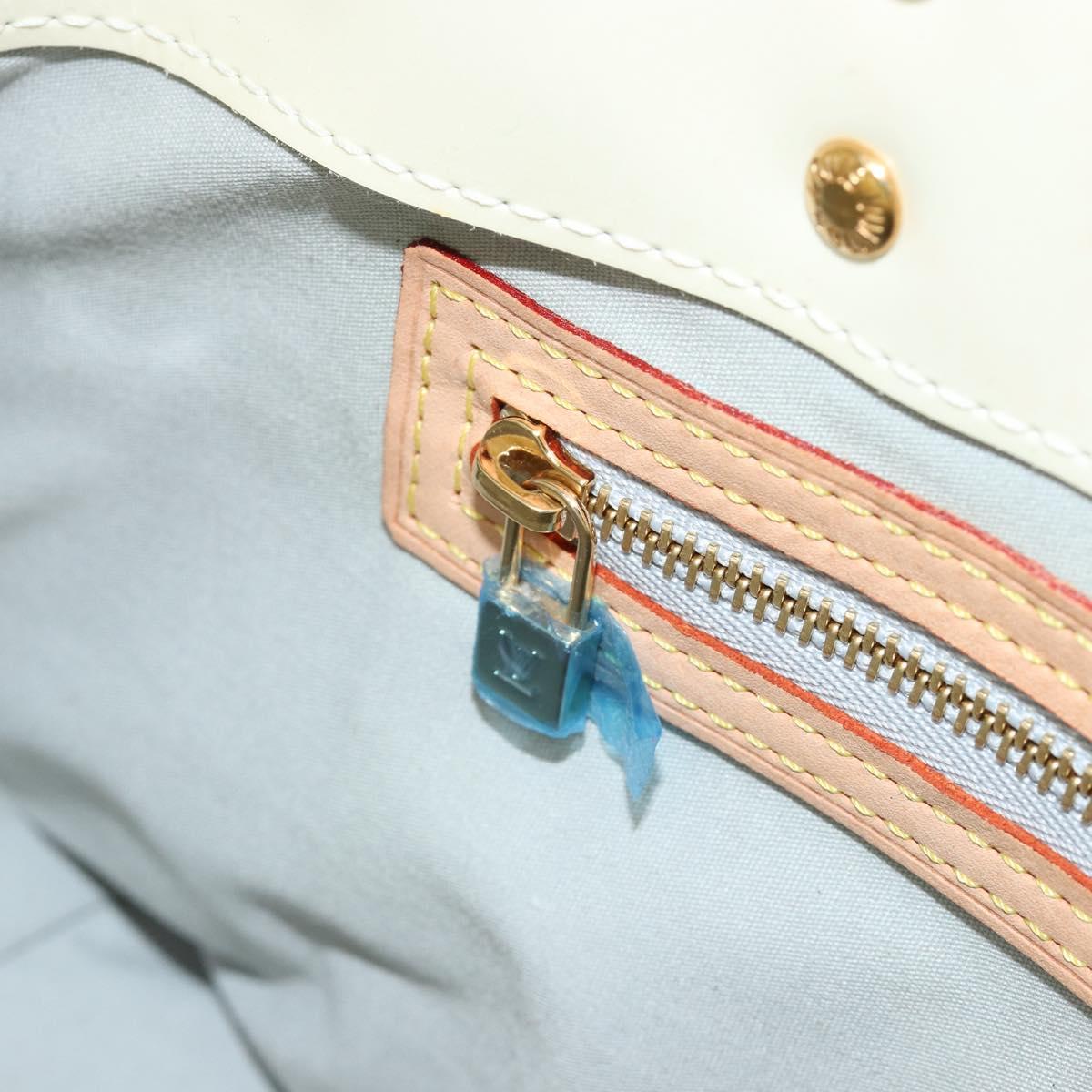 LOUIS VUITTON Monogram Vernis Reade PM Hand Bag Perle M91336 LV Auth ki6689V