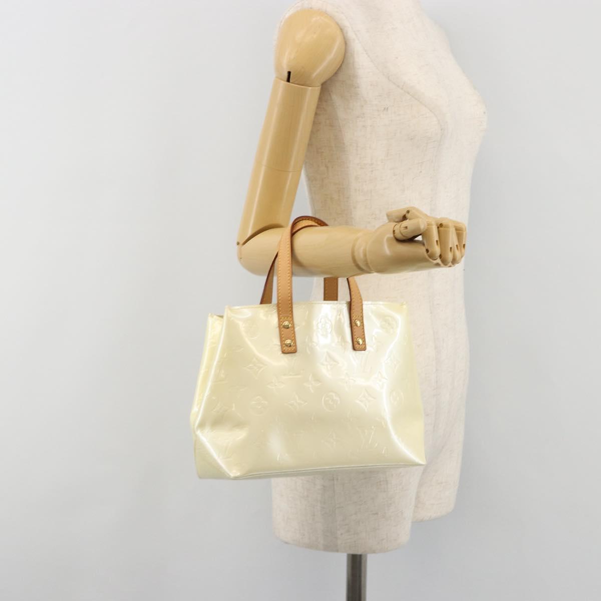 LOUIS VUITTON Monogram Vernis Reade PM Hand Bag Perle M91336 LV Auth ki6689V