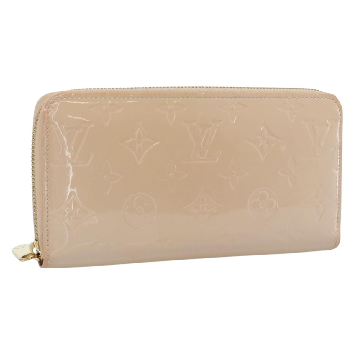 LOUIS VUITTON Vernis Zippy Wallet Wallet Rose Valerine M90419 LV Auth ki6691V