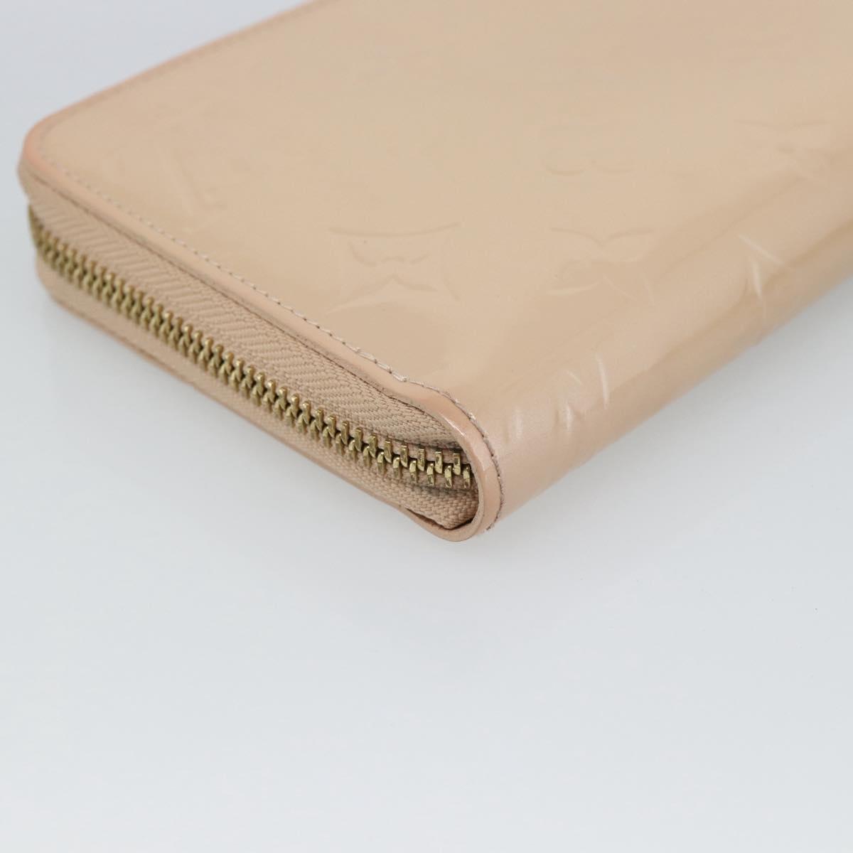 LOUIS VUITTON Vernis Zippy Wallet Wallet Rose Valerine M90419 LV Auth ki6691V