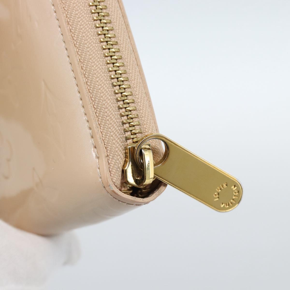 LOUIS VUITTON Vernis Zippy Wallet Wallet Rose Valerine M90419 LV Auth ki6691V