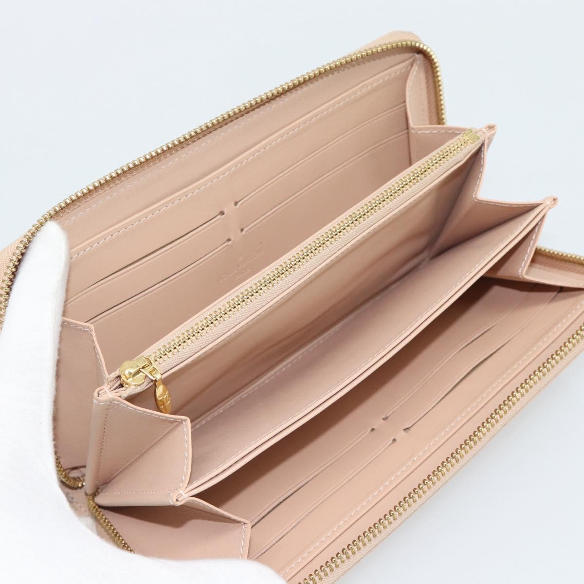 LOUIS VUITTON Vernis Zippy Wallet Wallet Rose Valerine M90419 LV Auth ki6691V