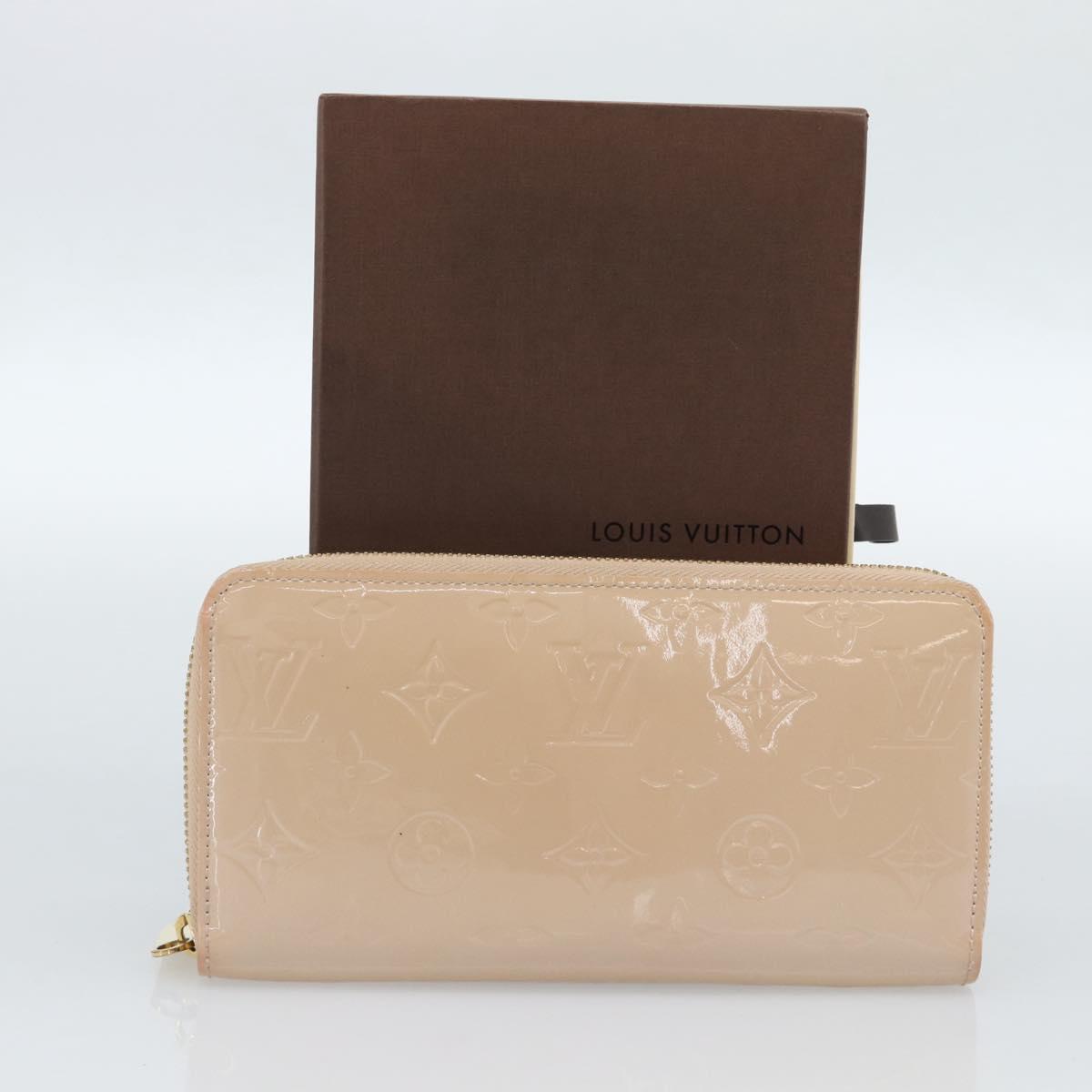 LOUIS VUITTON Vernis Zippy Wallet Wallet Rose Valerine M90419 LV Auth ki6691V