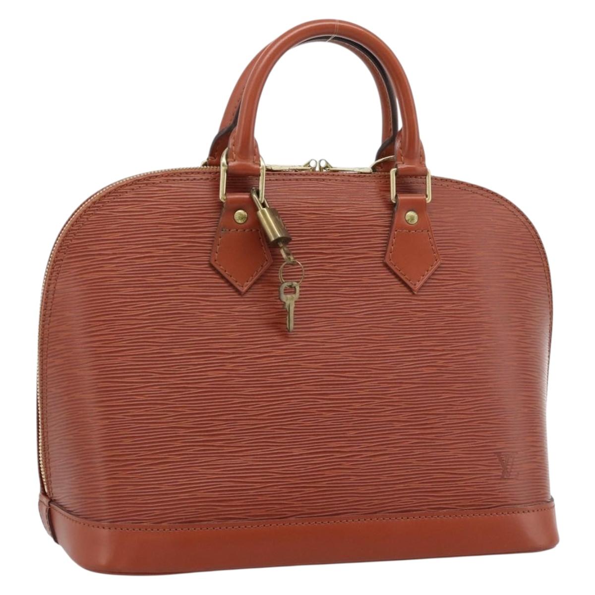 LOUIS VUITTON Epi Alma Hand Bag Brown M52143 LV Auth ki6692SAV