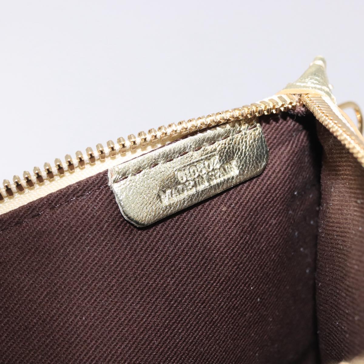 LOEWE Amazonas Hand Bag Rattan Gold Beige Auth ki6694M