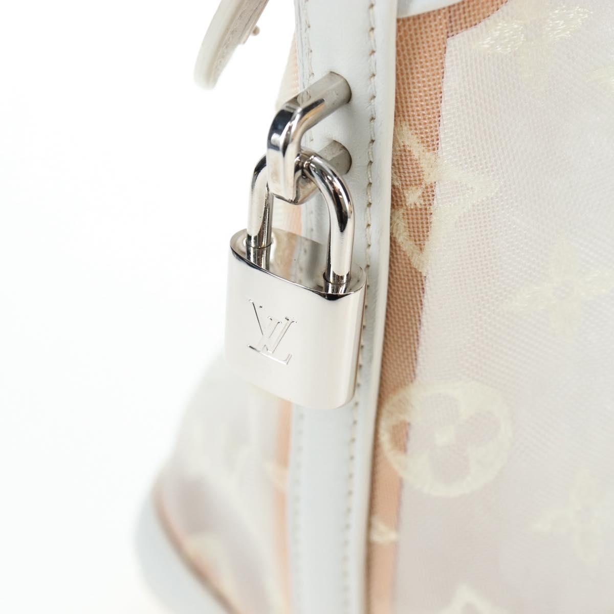 LOUIS VUITTON Monogram Transparency Lockit Eastwest White M40701 Auth ki6695M