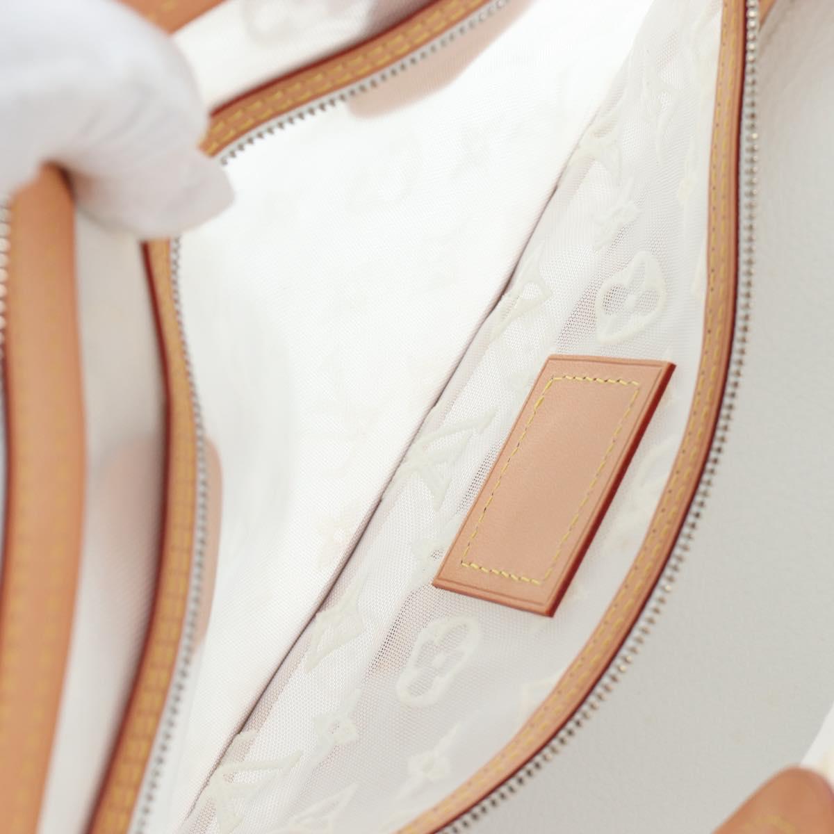 LOUIS VUITTON Monogram Transparency Lockit Eastwest White M40701 Auth ki6695M