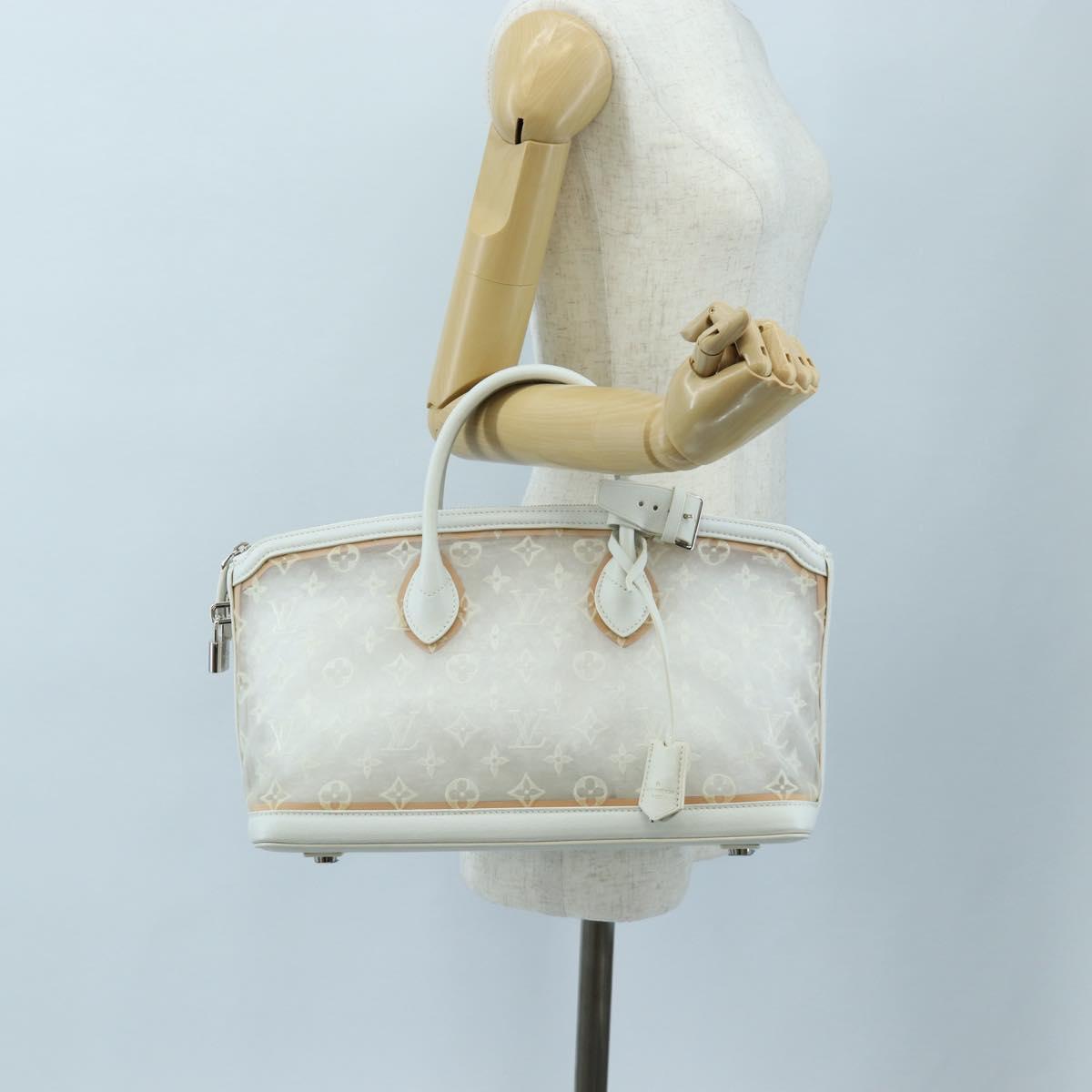 LOUIS VUITTON Monogram Transparency Lockit Eastwest White M40701 Auth ki6695M