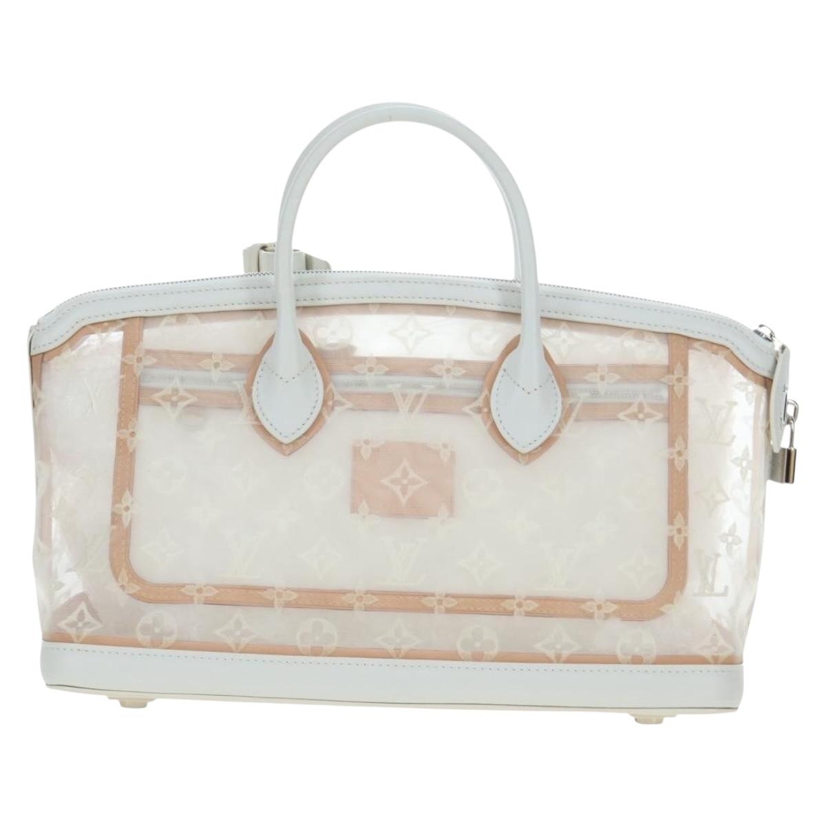 LOUIS VUITTON Monogram Transparency Lockit Eastwest White M40701 Auth ki6695M