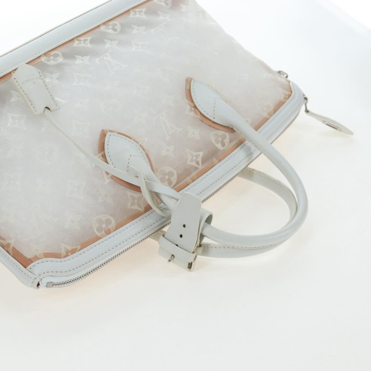 LOUIS VUITTON Monogram Transparency Lockit Eastwest White M40701 Auth ki6695M