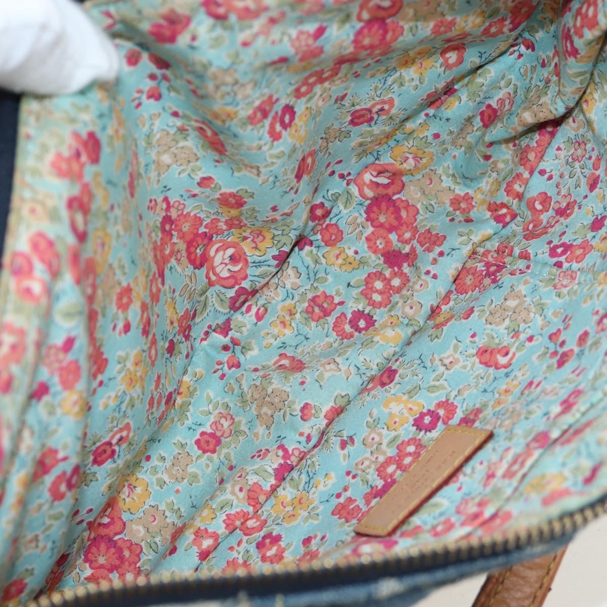 LOUIS VUITTON Monogram Denim Patchwork Pouchy Bag Blue M92382 LV Auth ki6696M