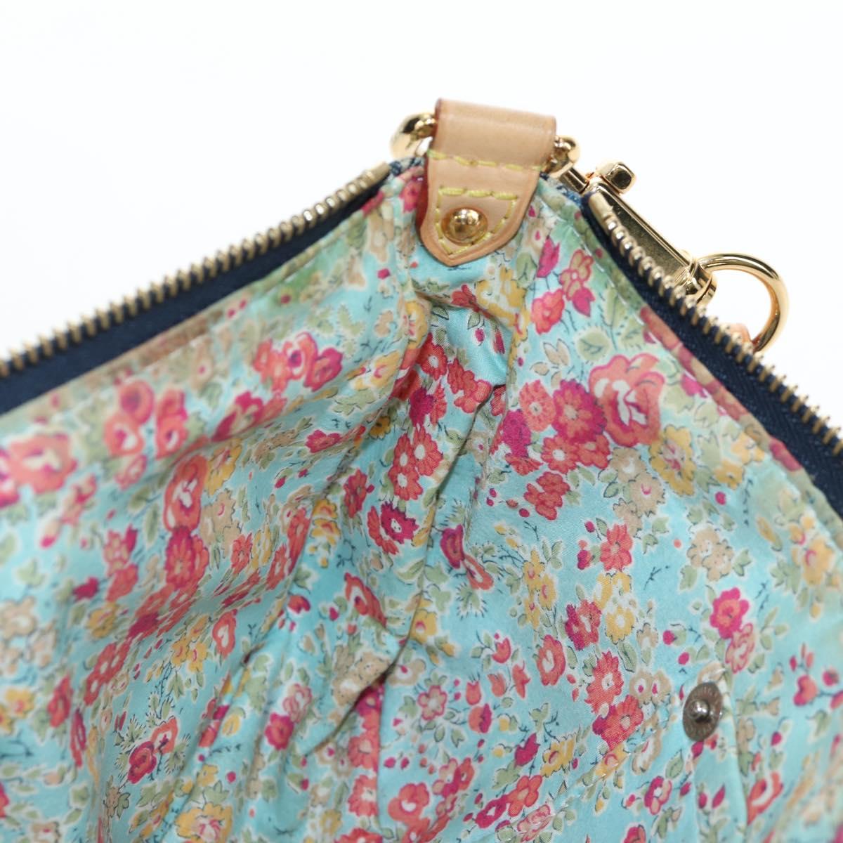 LOUIS VUITTON Monogram Denim Patchwork Pouchy Bag Blue M92382 LV Auth ki6696M