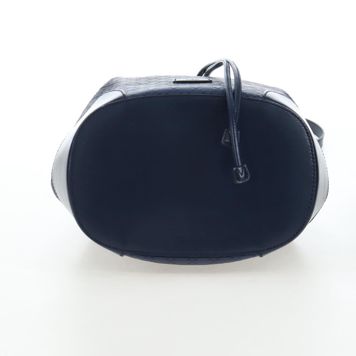 GUCCI Diamante Shoulder Bag Leather 2way Blue Silver 354228 Auth ki6701V