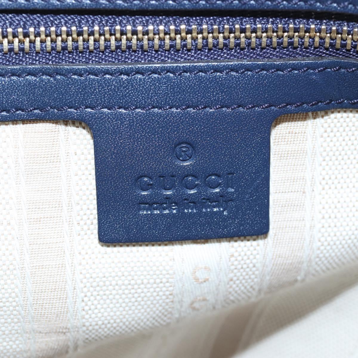 GUCCI Diamante Shoulder Bag Leather 2way Blue Silver 354228 Auth ki6701V